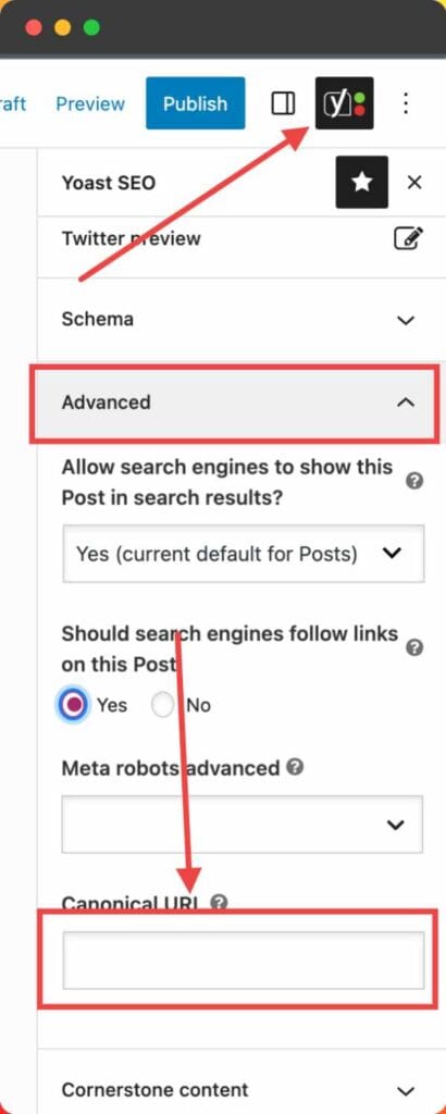 How to change WordPress Canonical URL using YoastSEO