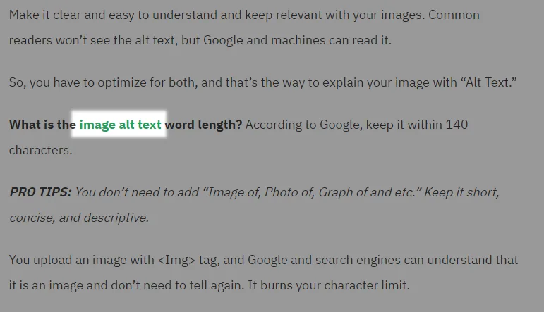 Anchor Text Optimization Example