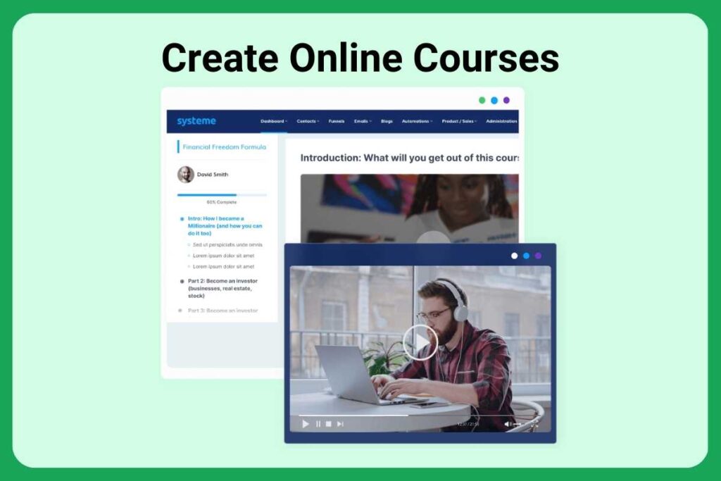 Create online courses with systeme.io