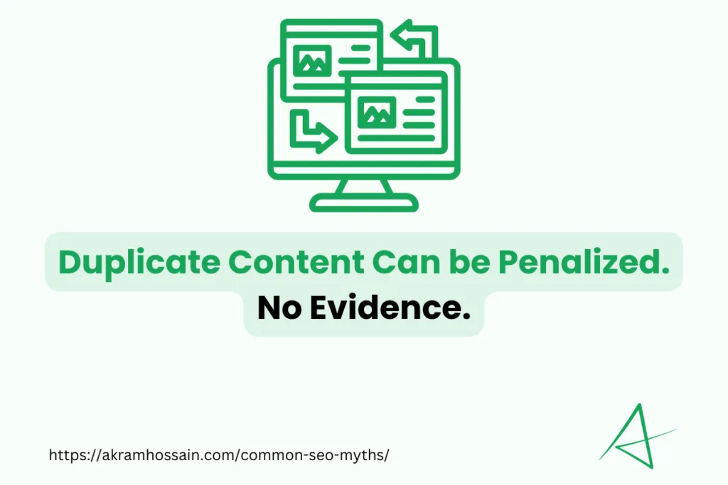 Duplicate Content Leads to Penalties - Myth