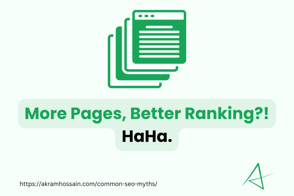 The More Pages, the Better the Rankings - Myth