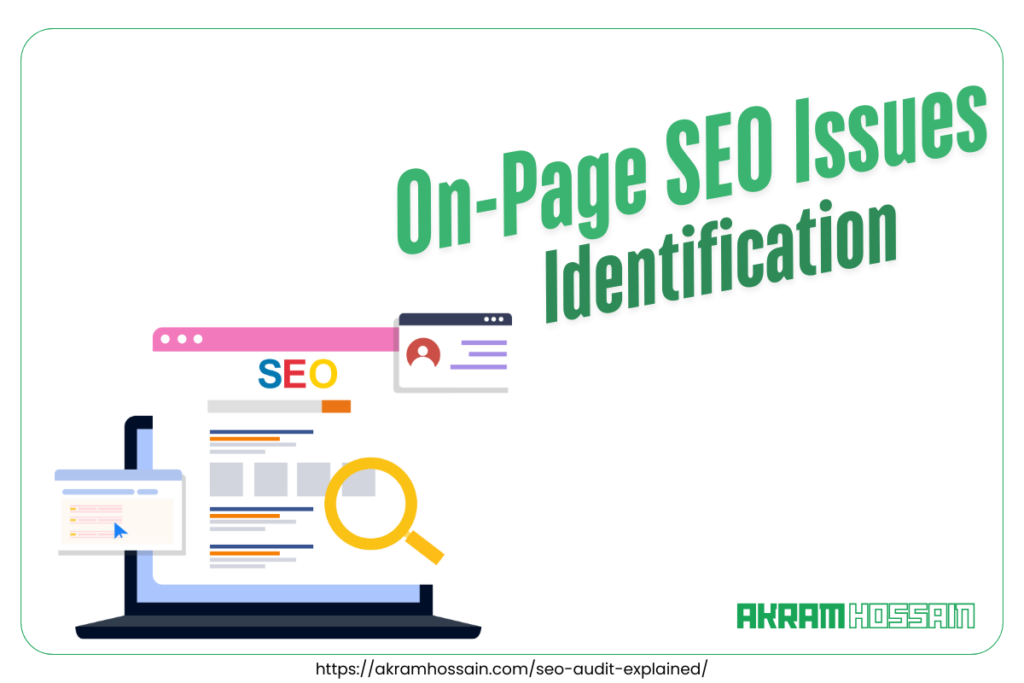 On-Page SEO issues identification and explain