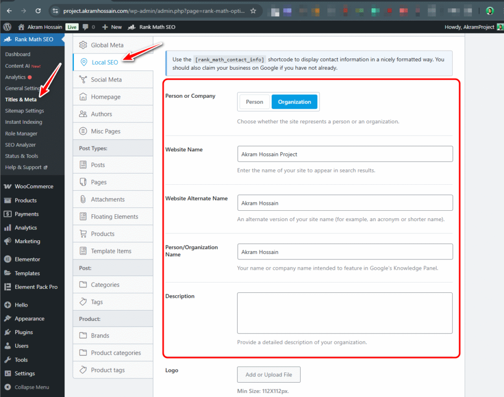 Local SEO Optimization for eCommerce Store using Rank