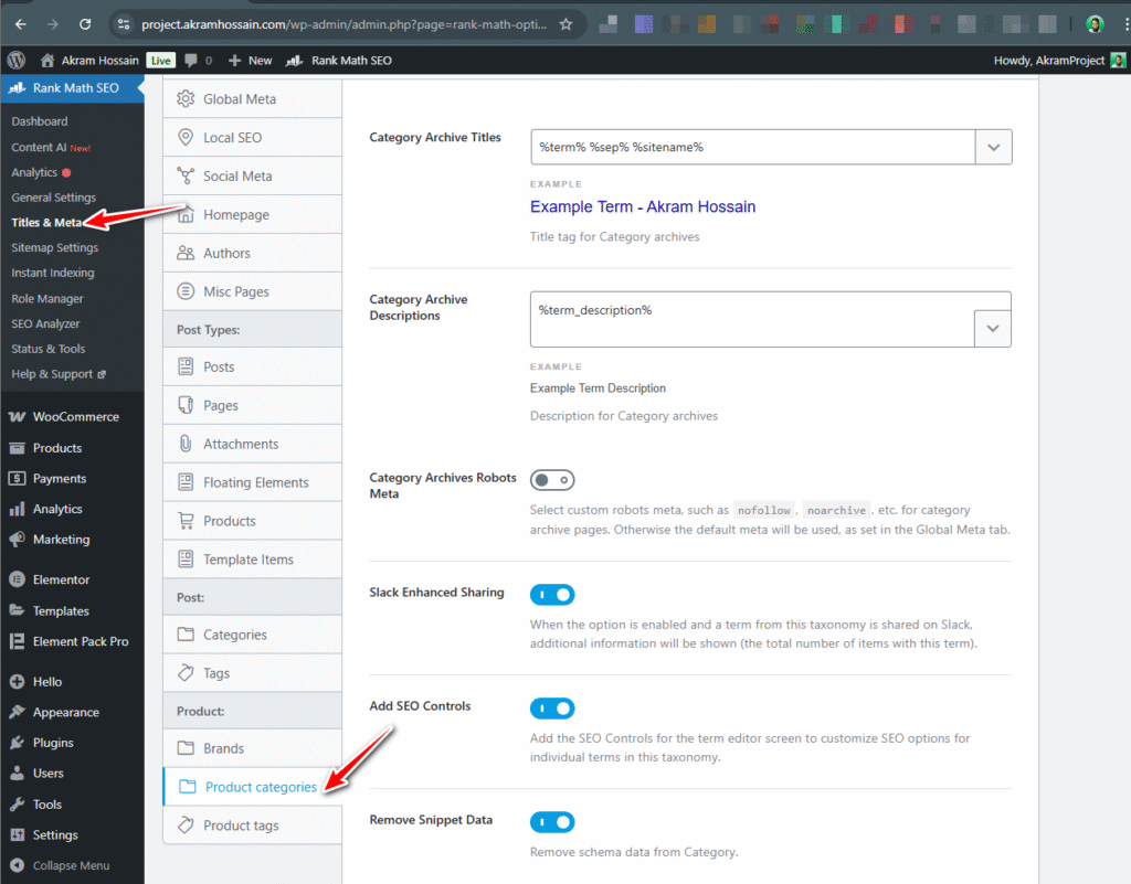Product Category Page Optimization by Rank Math