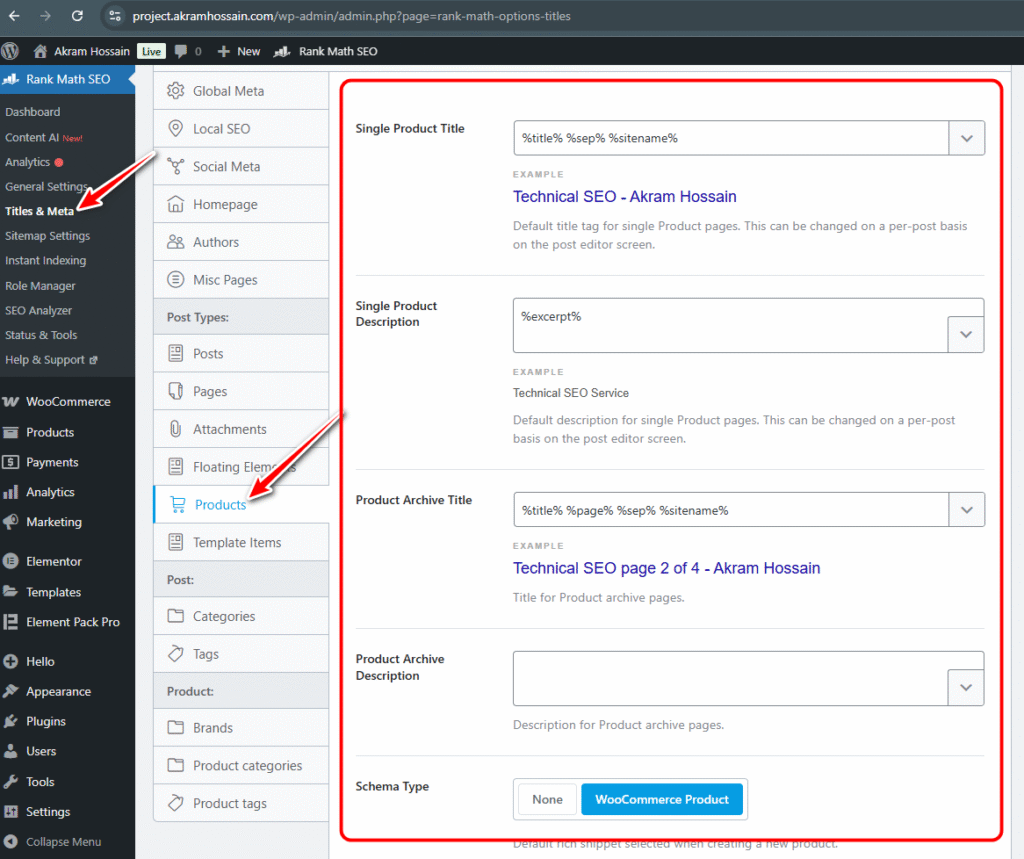 Product Page Optimization Using rank Math