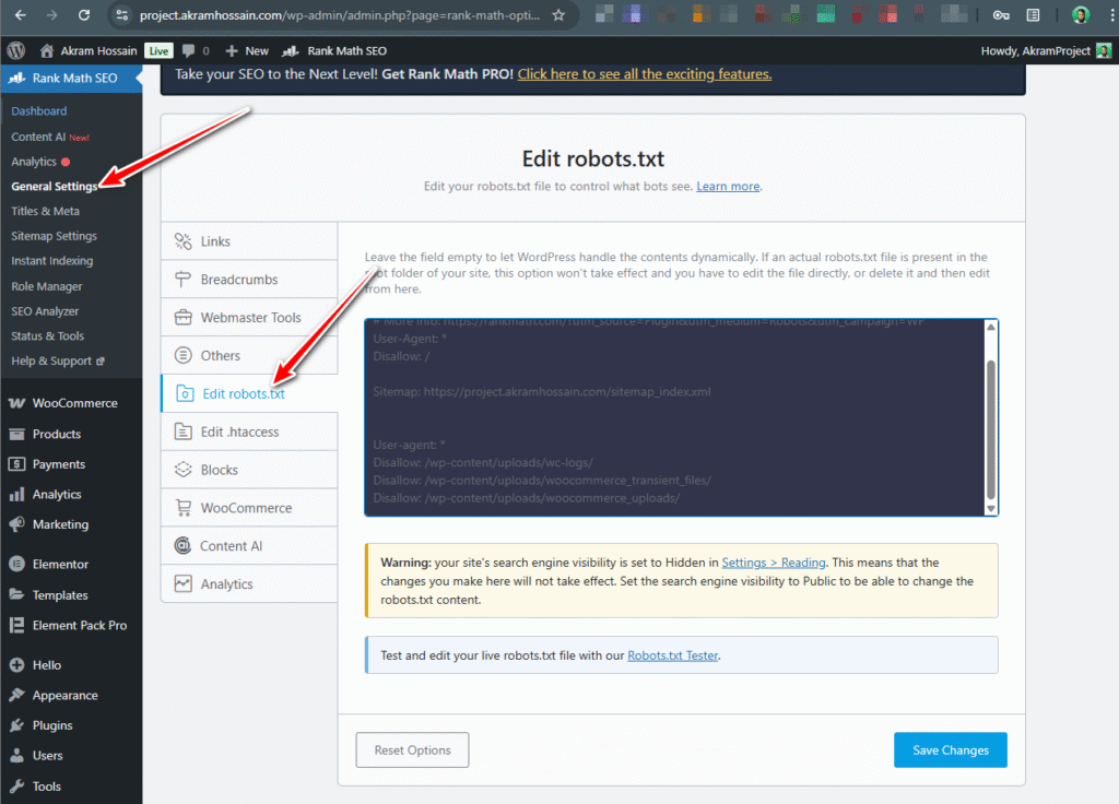 Robots.txt File Optimization Using rank Math