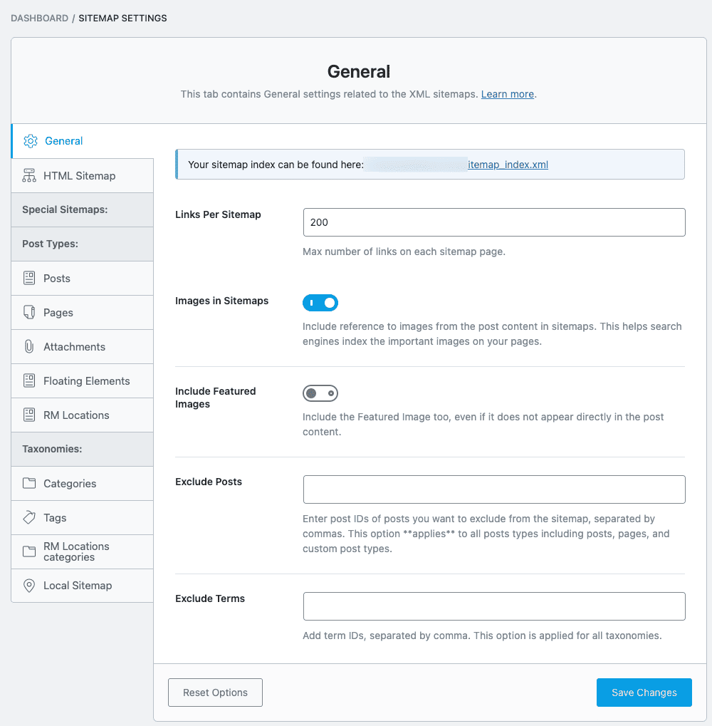 Sitemap Settings on WordPress Sitemap-Settings on WordPress