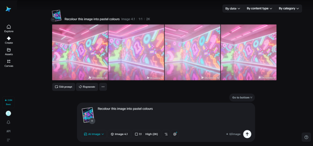 Free AI Art Generator Interface